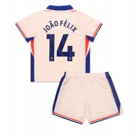 Camisa de Futebol Chelsea Joao Felix #14 Equipamento Secundário Infantil 2024-25 Manga Curta (+ Calças curtas)